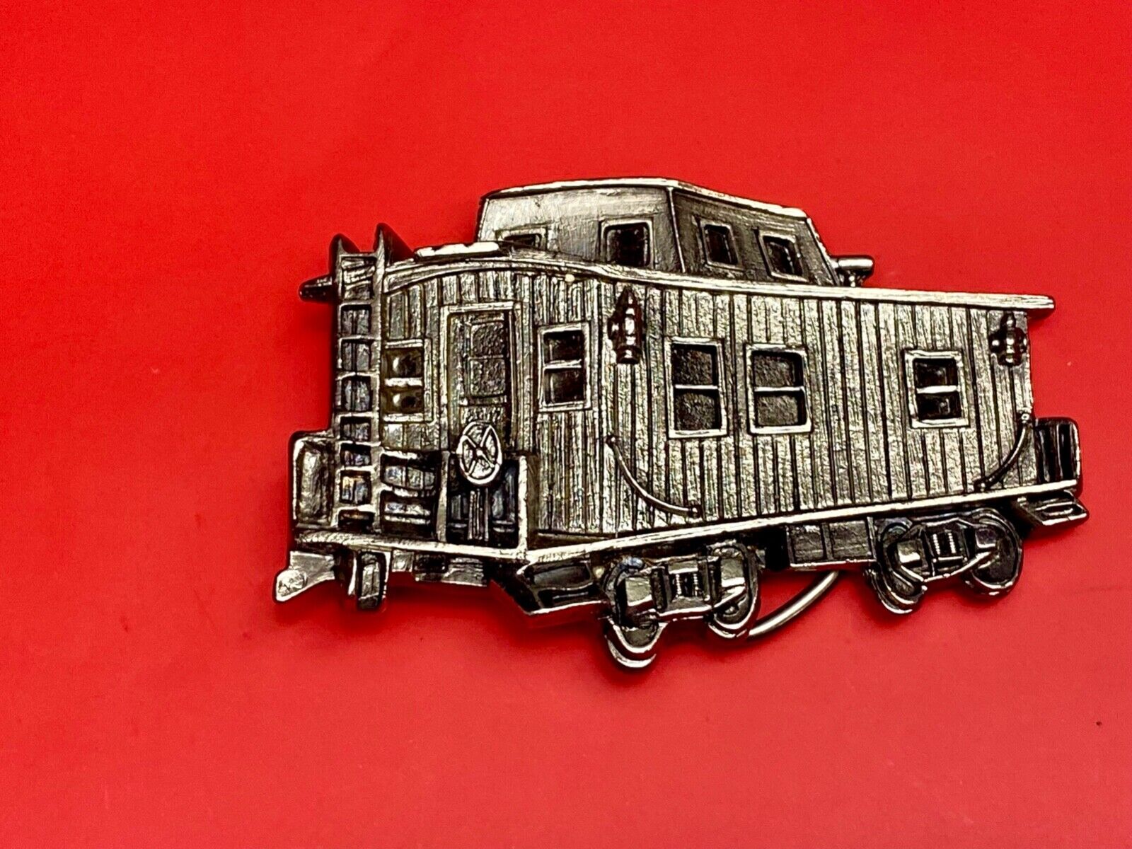 1979 caboose RR Rail Road Train Car cut out - The Great American belt buckle Co