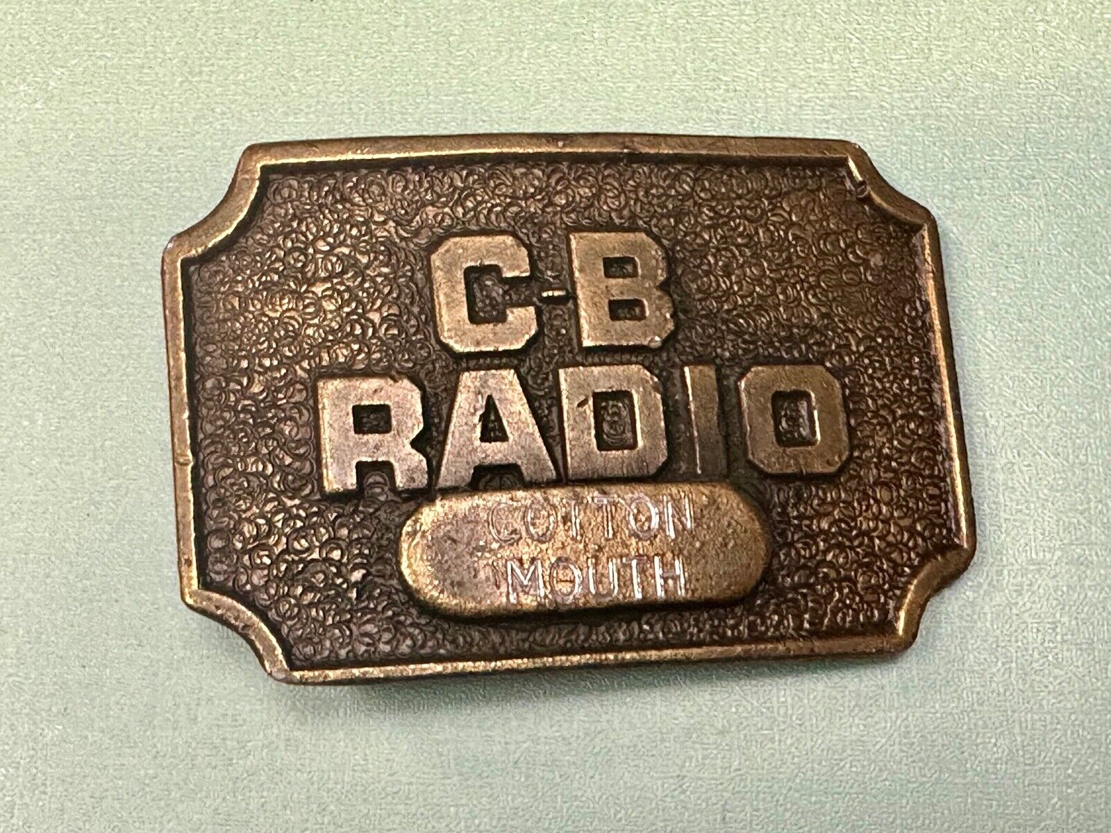 Vintage CB Radio Semi Big rig drivers Tiffany Studio belt buckle - engraved