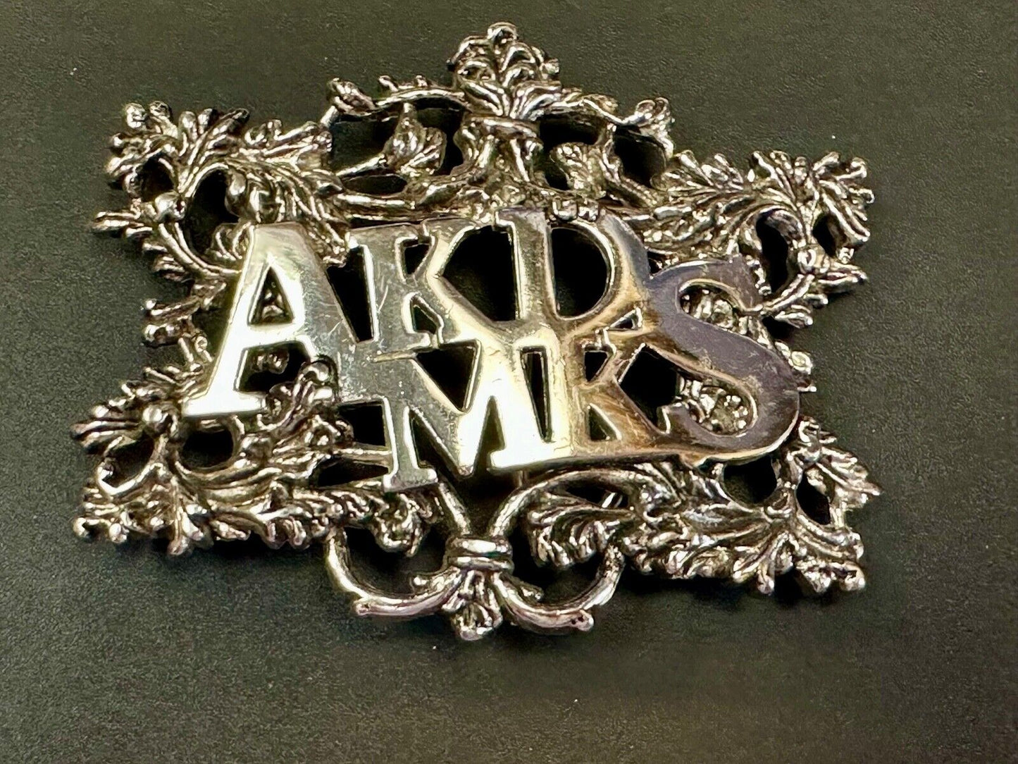 AKDMKS Large Hip Hop Y2K Streetwear Silver Color Ornate see through Belt Buckle