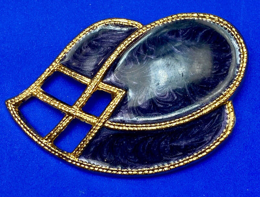 Vintage DayLor Tear Rain Drop style retro gold tone belt clip buckle