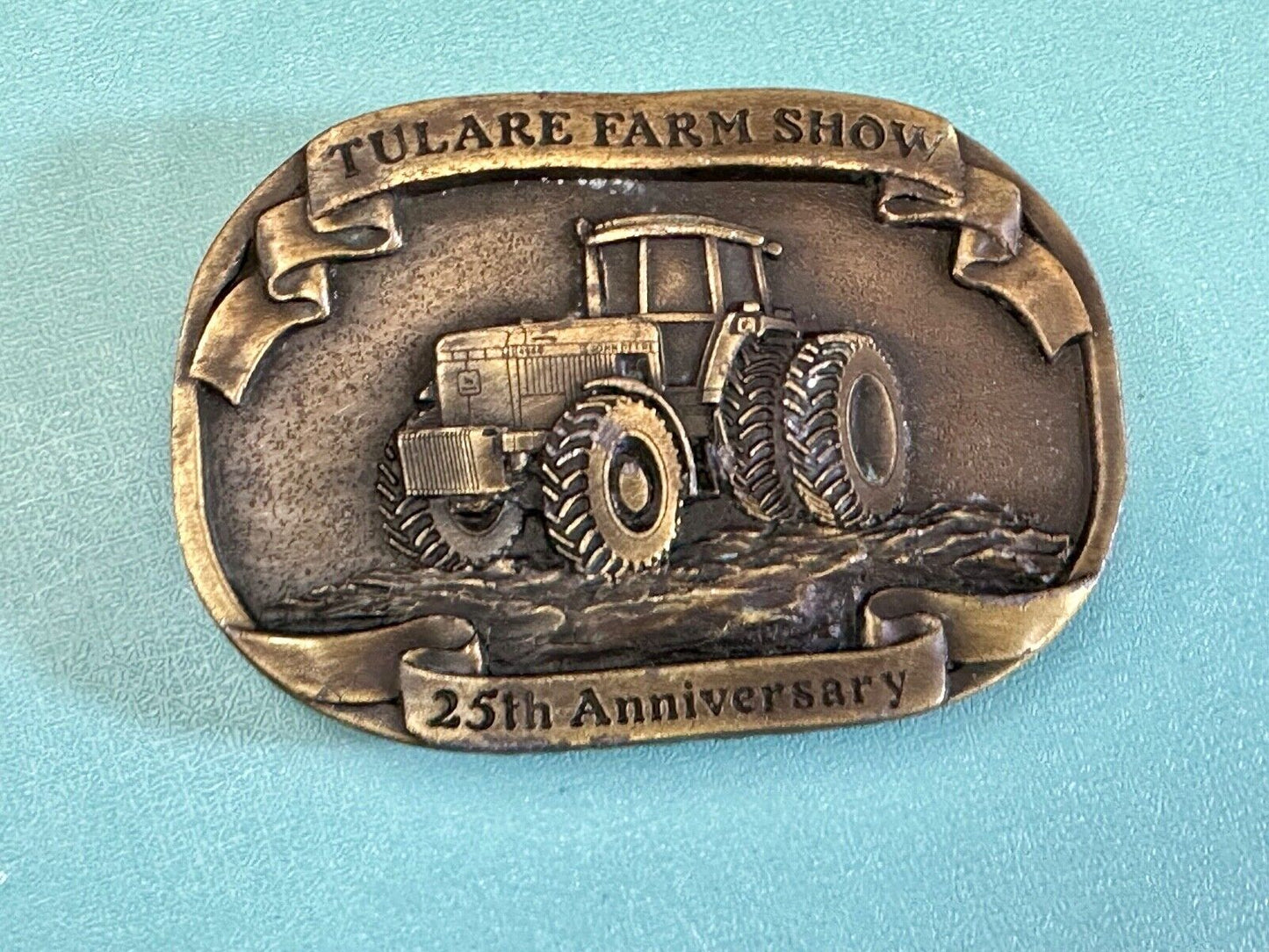 Tulare Farm Show 25th Anniversary Limited 1992 John Deere Tractor belt buckle
