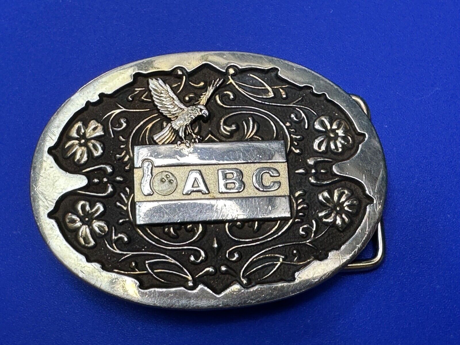 ABC Bowling Trophy Beautiful Sports Award Modern Western Belt Buckle by Balfour