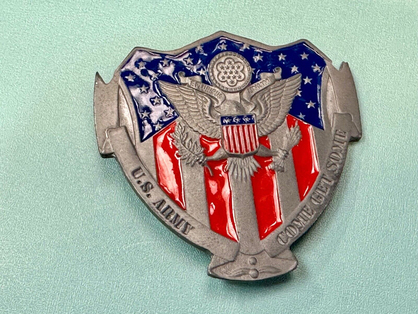 U.S. Army Patriotic America Belt Buckle Come Get Some Buckle Great American Prod