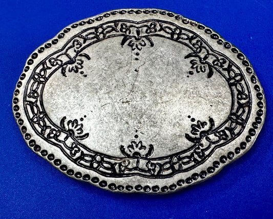 Badichi Replacement Silver Color Western Oval Belt Buckle