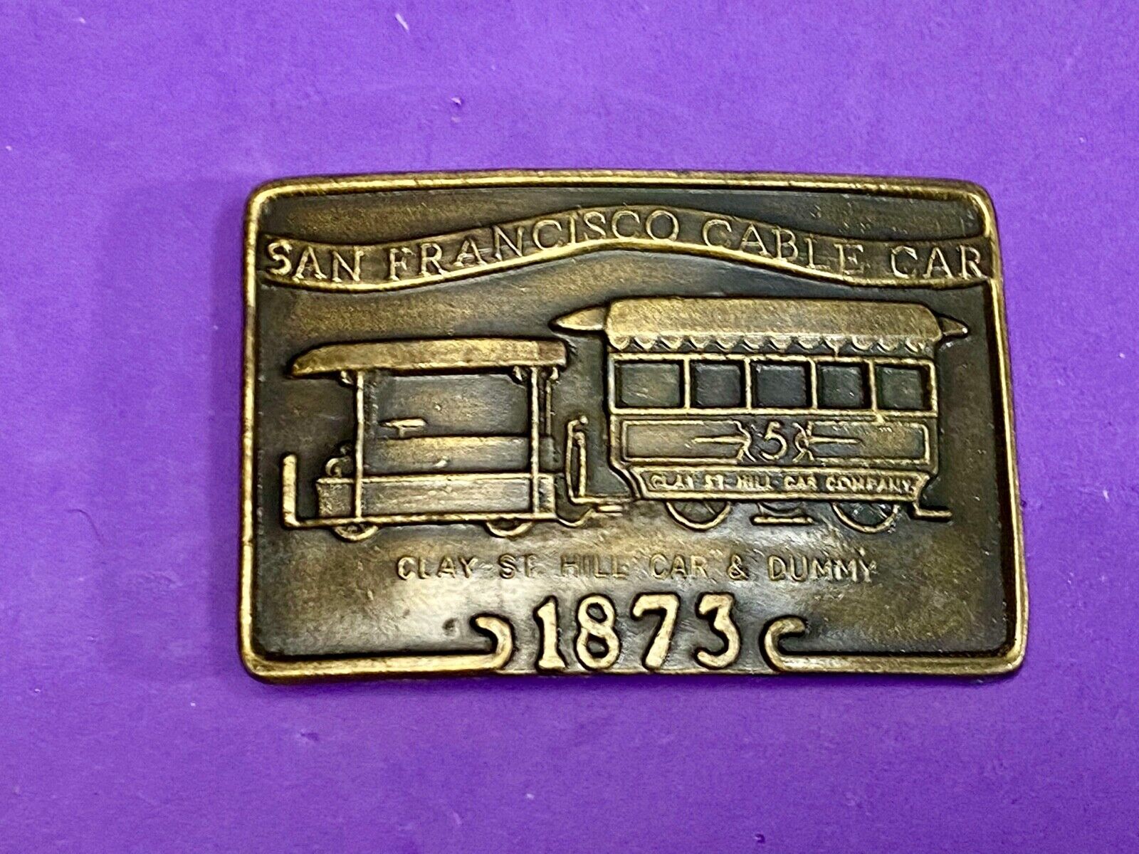 The History Of The San Francisco California Cable Car Transportation Belt Buckle