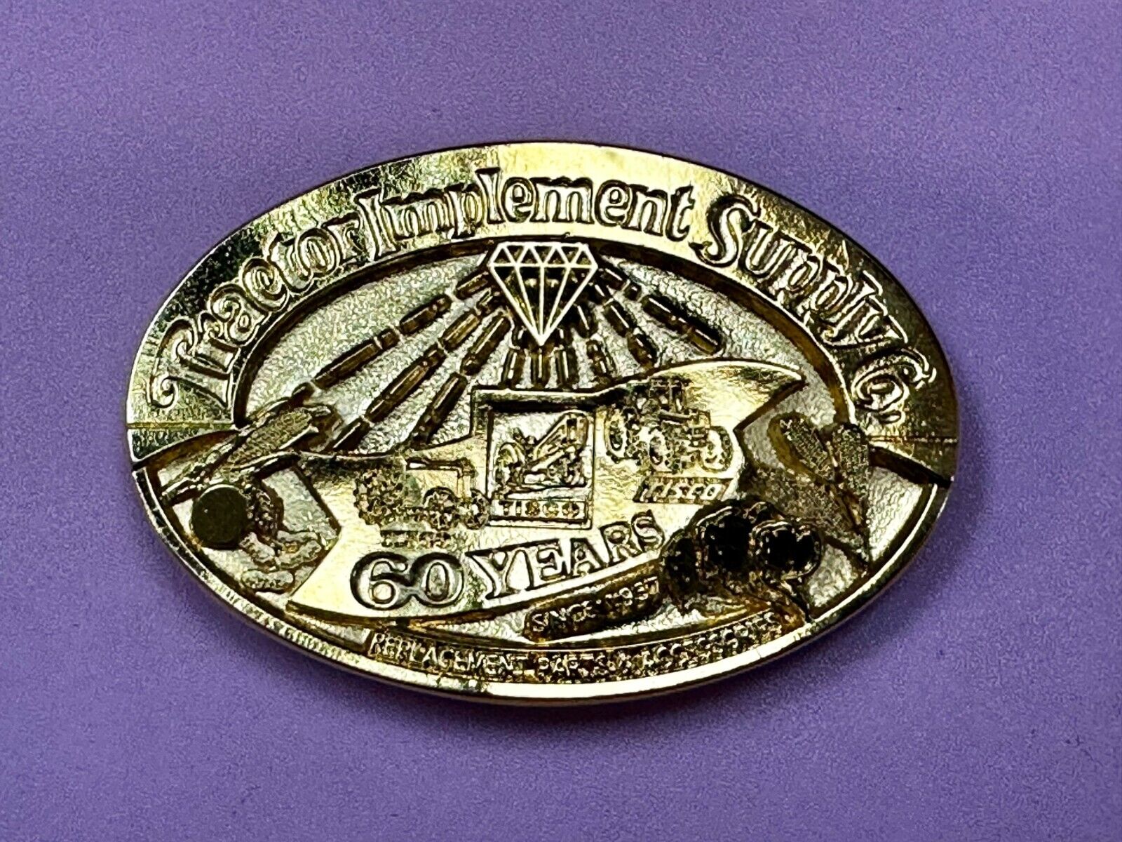 60 years TISCO Tractor Implement Supply company Vintage Belt Buckle by Speccast