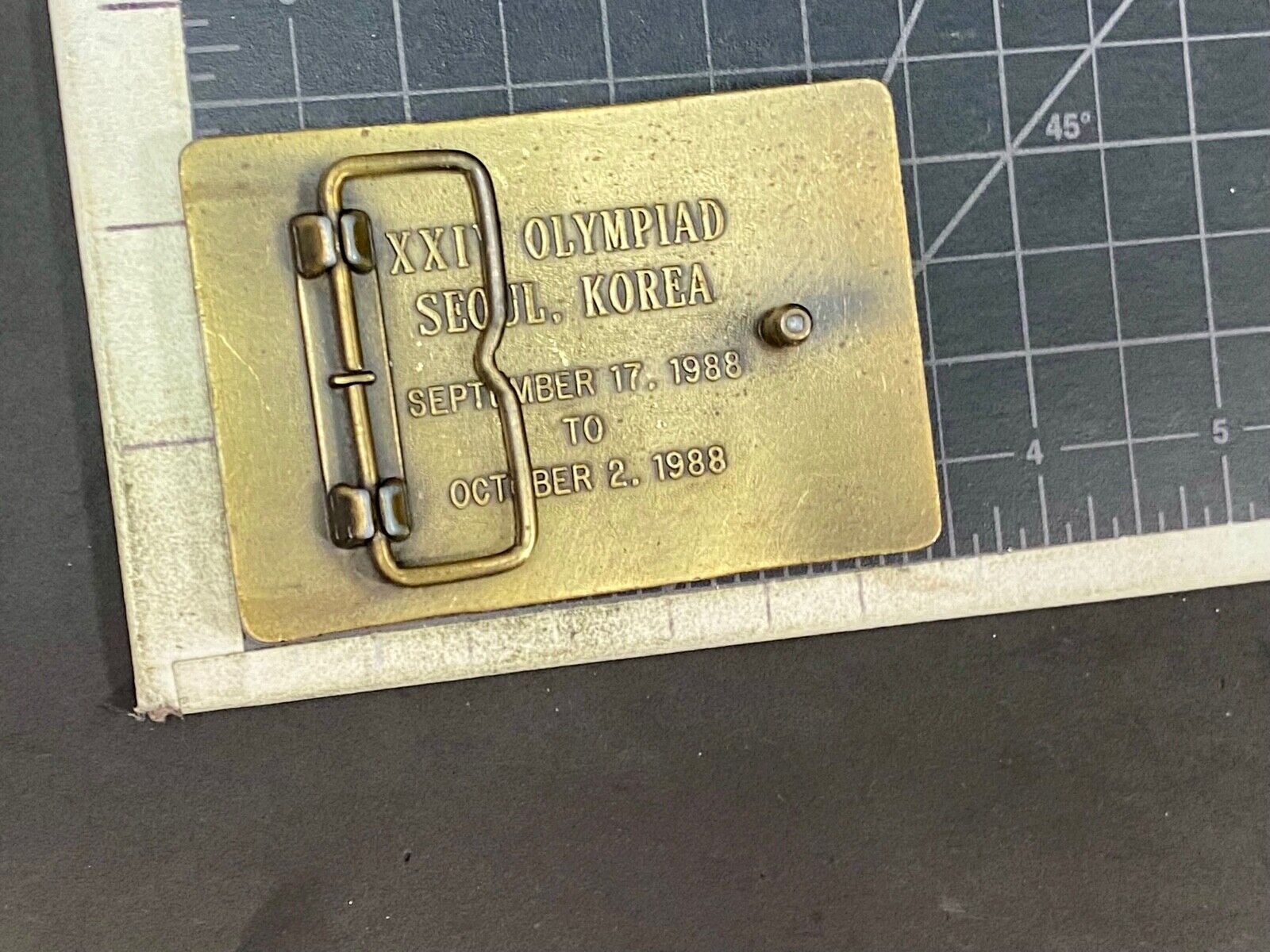 1988 Us Shooting Team Belt Buckle Official Sponsor 