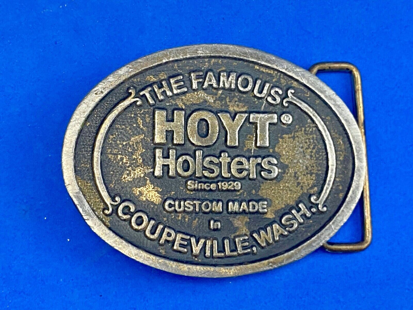 Vintage Hoyt Gun Holsters Coupville Washington Belt Buckle