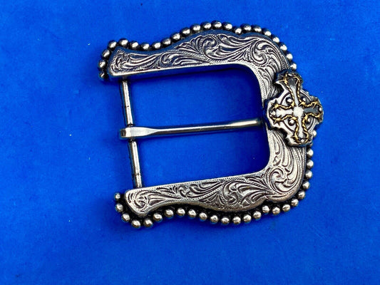 Vintage flower swirl dress western cowgirl belt buckle 