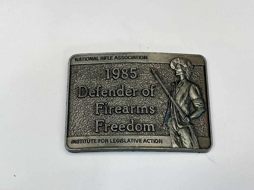 Vimntage 1985 Nra Defender Of Firearms Freedom Belt Buckle