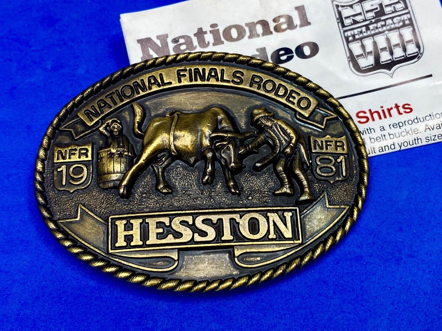 1981 Nfr Hesston Rodeo Finals, Limited Edition Collector's Belt Buckle