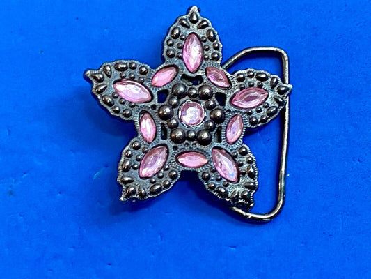 Beautiful star Vintage Cut - Out Multiple rhinestone belt buckle 