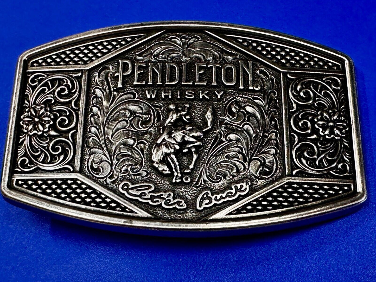 2022 Pendleton Whiskey Let'er Buck Rodeo Cowboy Montana Silversmiths Belt Buckle
