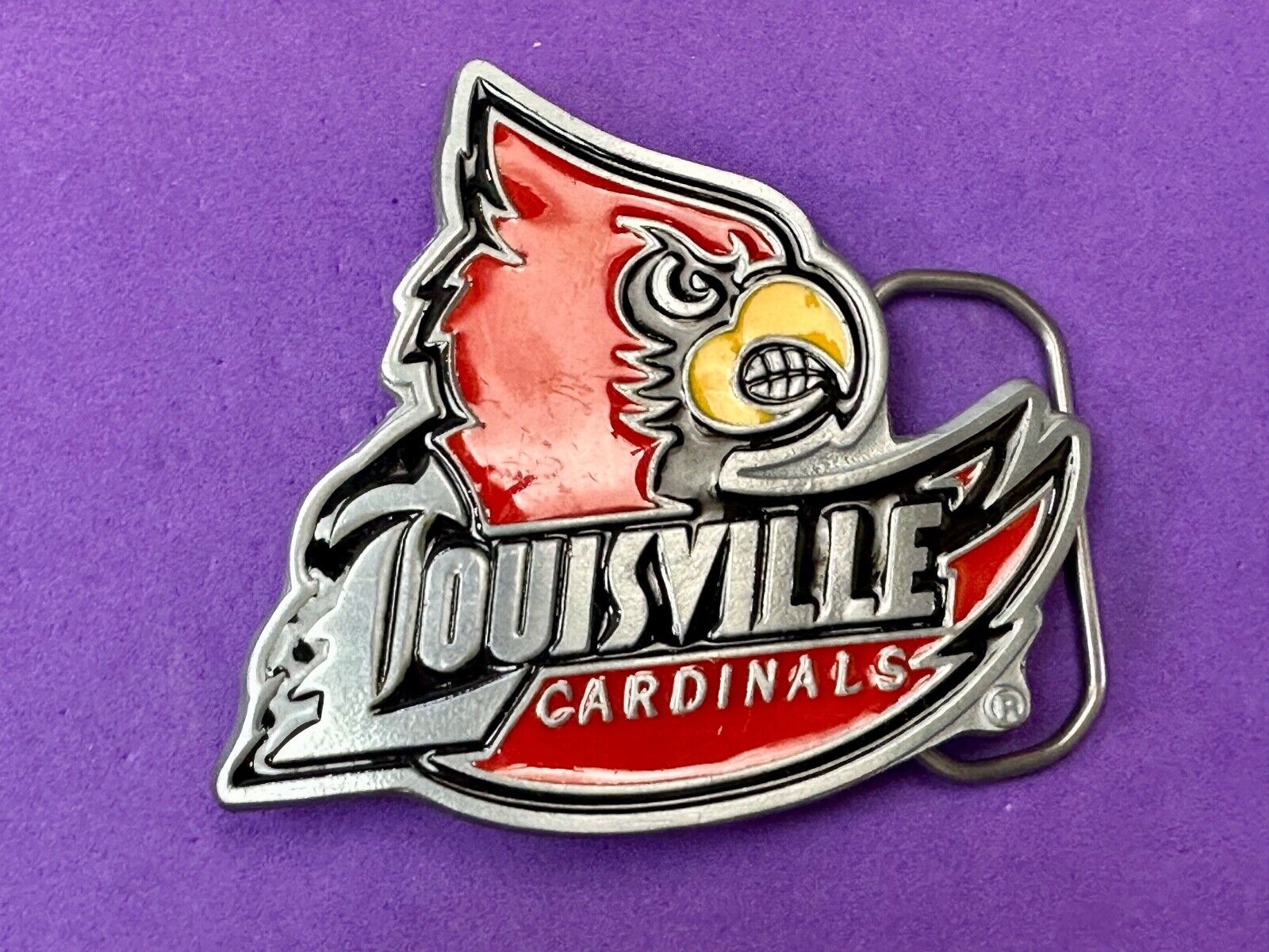 University of Louisville Cardinals NCAA Pewter Belt Buckle  ultimate fan gift!