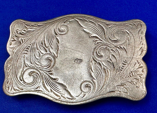Vintage engraved western flower swirl belt buckle for craft project or to wear!