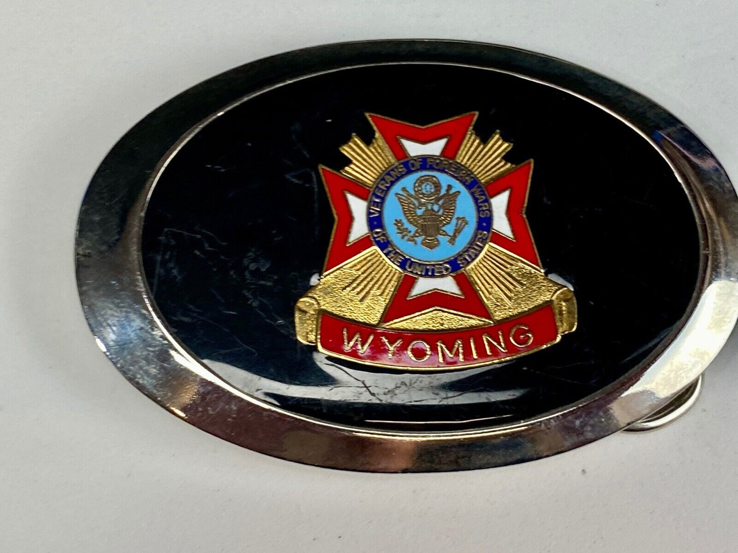 VFW VETERANS OF FOREIGN WARS -State of Wyoming Belt Buckle - Collector’s Piece