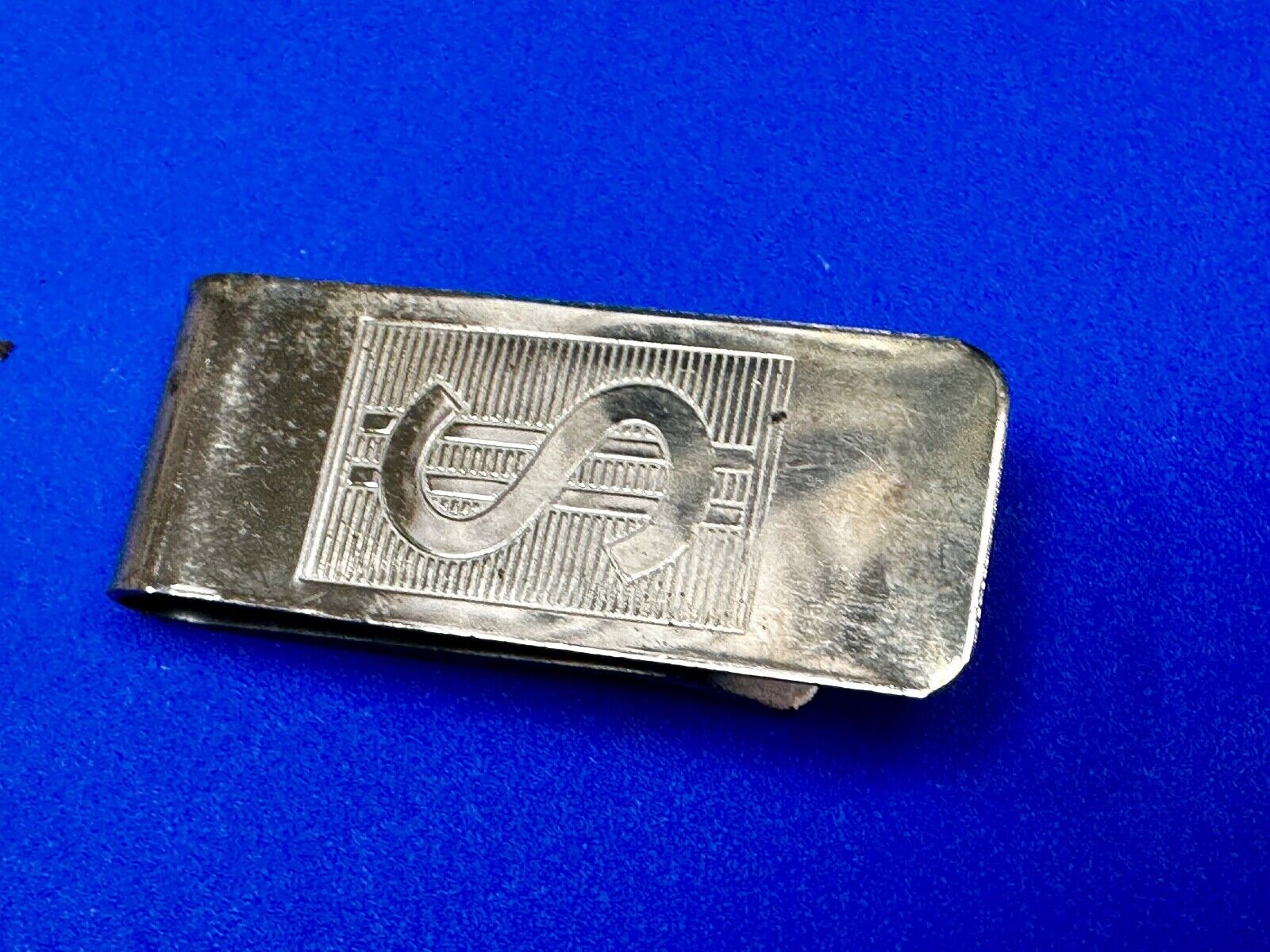 Vintage Gold Tone Dollar Sign $ Bill Holder Old School Money Clip