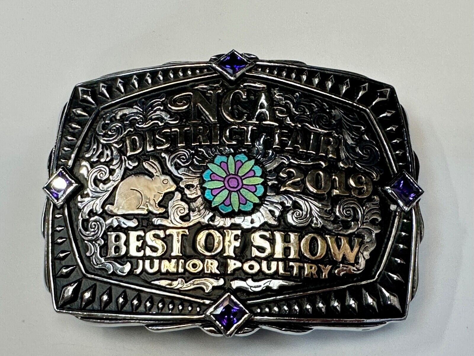 Best of Show JR poultry Trophy NCA District Fair 2019 Arkansas belt buckle By KS