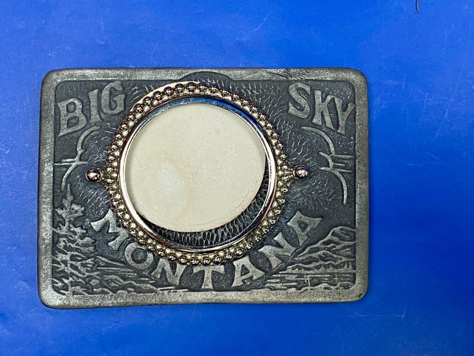 Big Sky Montana Nature Scene Vintage Blank Coin Collectors for Craft Belt Buckle