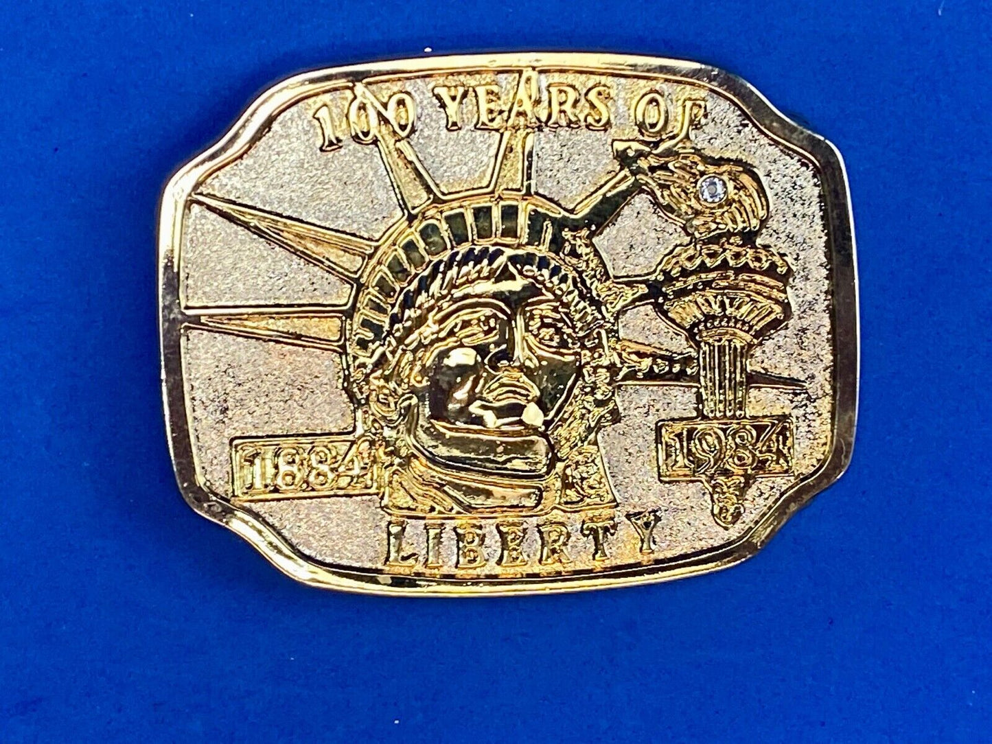 100 years of liberty - Lady Statue - God bless America belt buckle