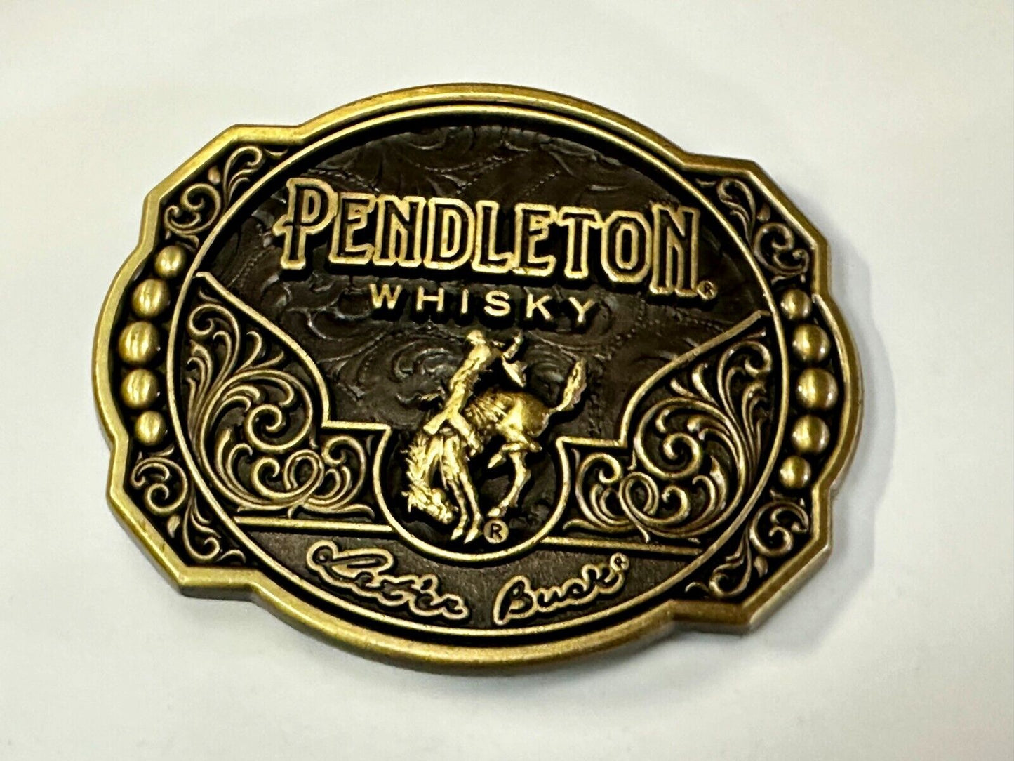 2024 Pendleton Whiskey Let'er Buck Rodeo Cowboy Montana Silversmiths Belt Buckle
