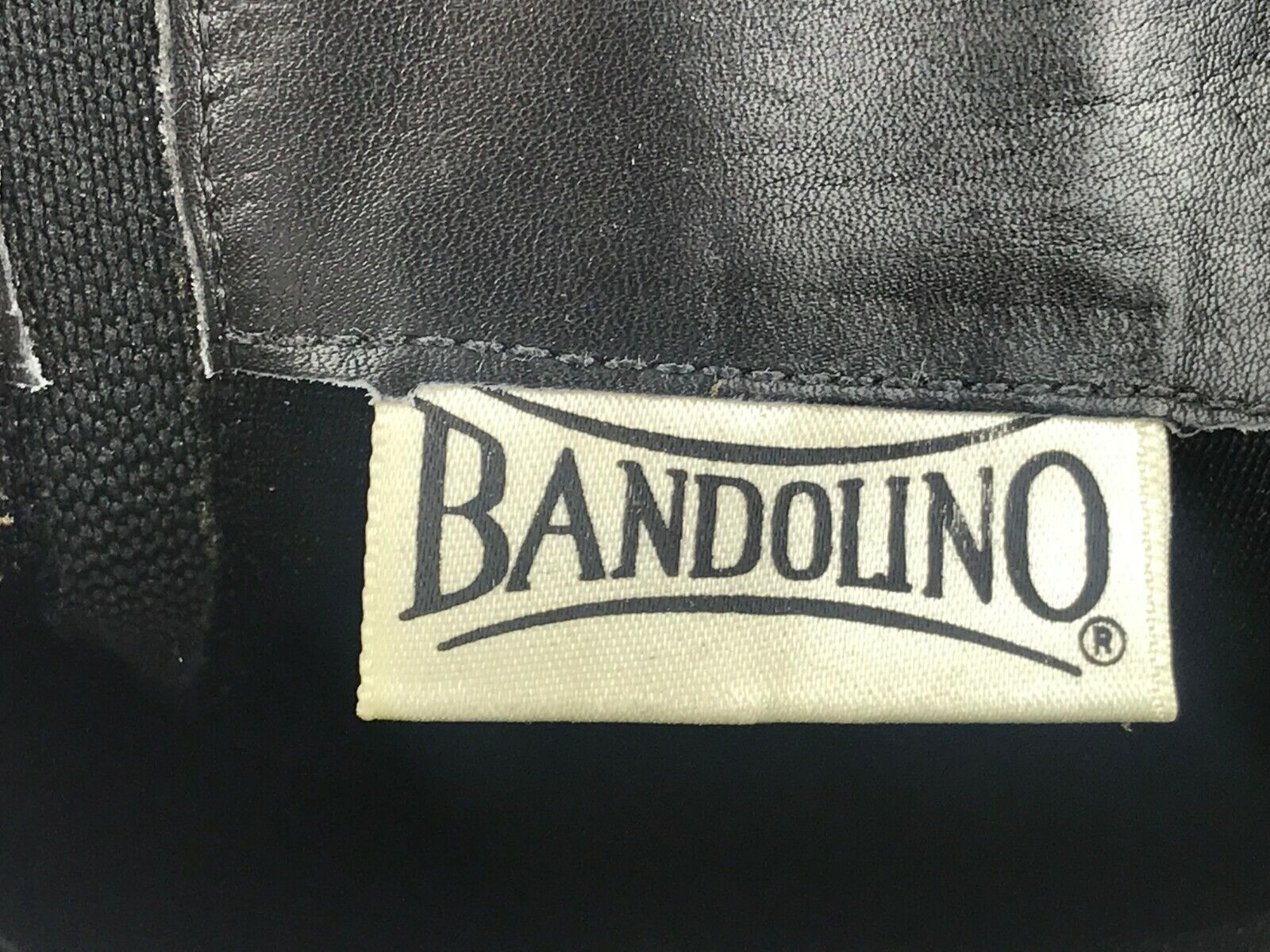 BANDOLINO Black Leather Tall Riding Boot w/ Buckle 5.5