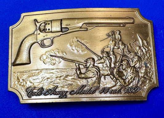 1980 Army Colt Revolvers Guns Firearms Vintage Sam Colt 44 cal Belt Buckle