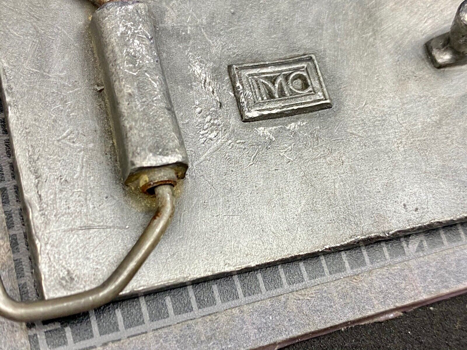 Vintage - unknown to me, power company?  Natural gas Co. logo belt buckle 