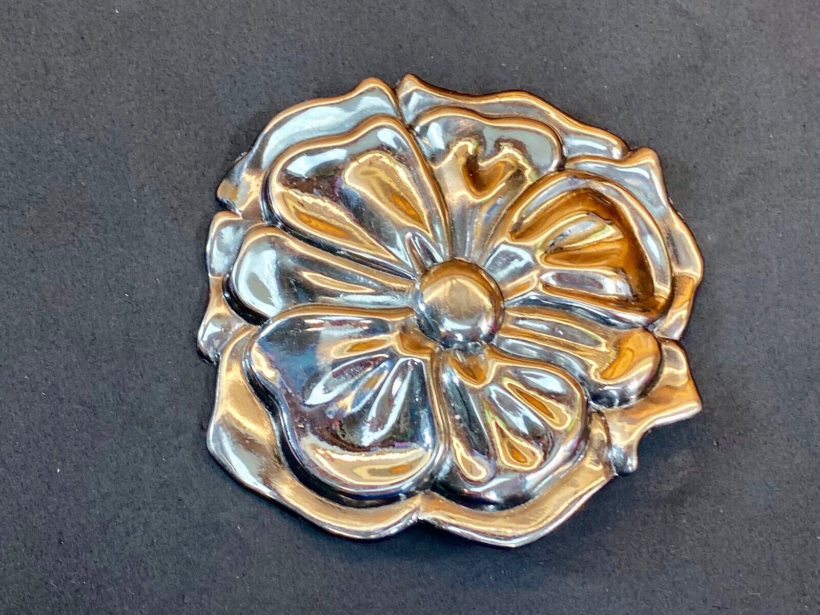 Vintage Charmant Figural Flower Scarf Belt Purse Shoe Clip Buckle