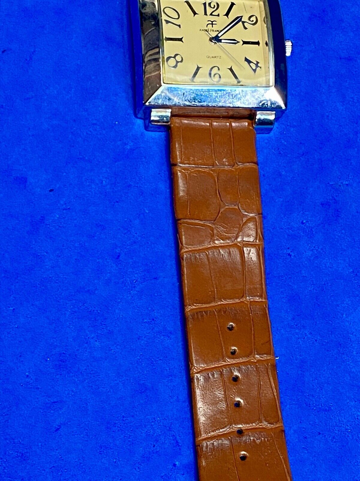 Andre Francois Men's Quartz Brown Band Watch -Working Well, Fresh Battery!