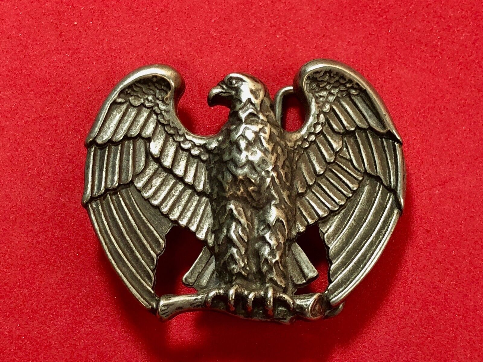  Vintage 80s Retro? AVON Perched Eagle Thick Metal Belt Buckle