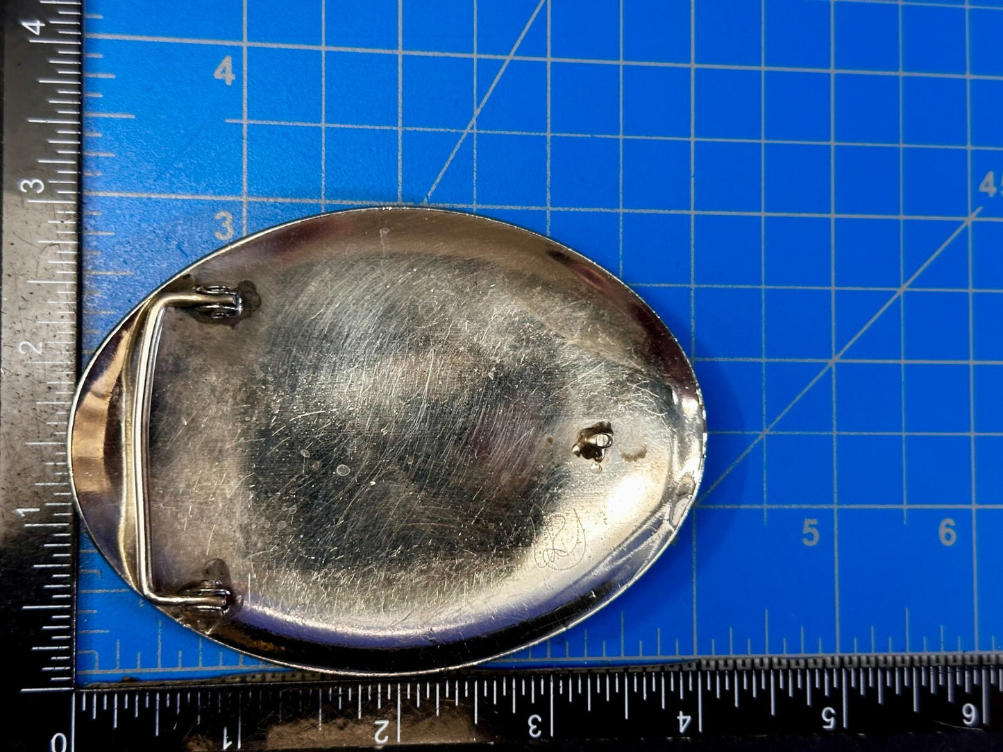 Art Ralls Abalone Shell Chip Inlaid Native American Indian Artisan Belt Buckle