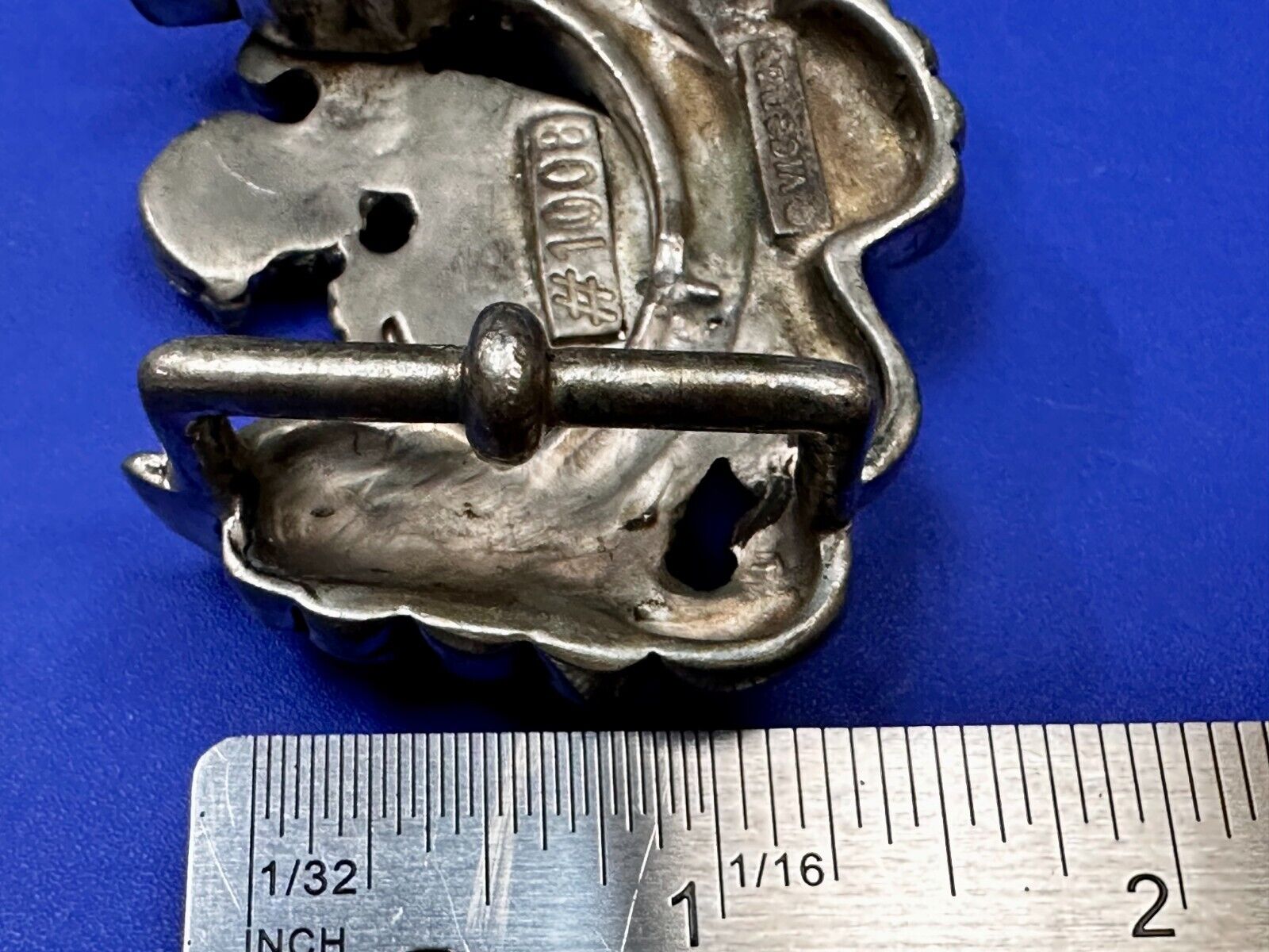 Angel Cherub Playing Flute Figural Cutout Rare Belt Buckle #1008 Vicenza