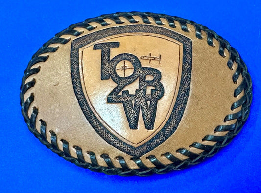 TOBW Vintage 1992 Handcrafted DEE #0009 Leather belt buckle