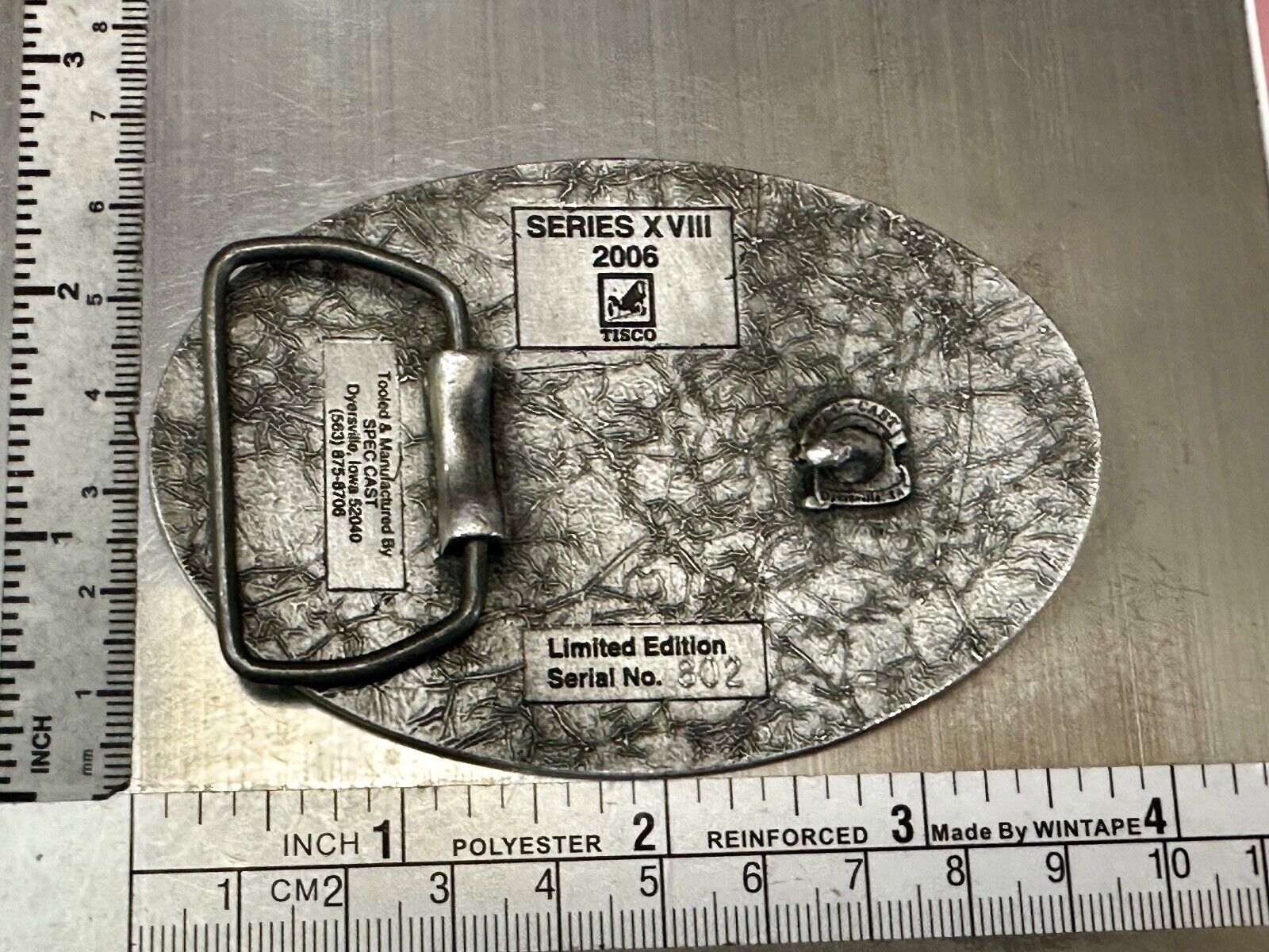 TISCO Tractor Implement Supply Replacement Parts 69 years - 2006 Belt Buckle
