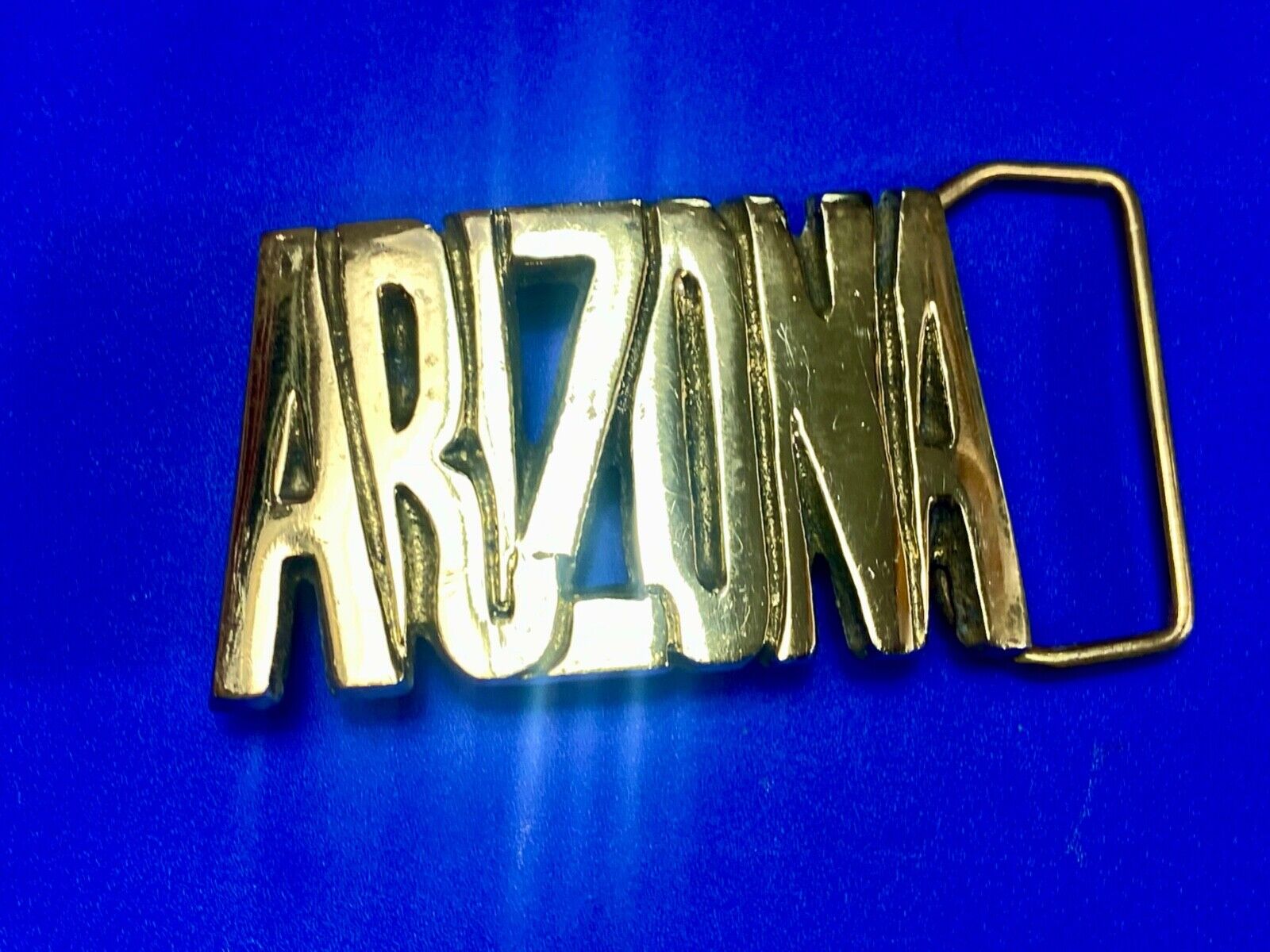 Arizona - The Great State or NAME solid brass Block Letter belt buckle