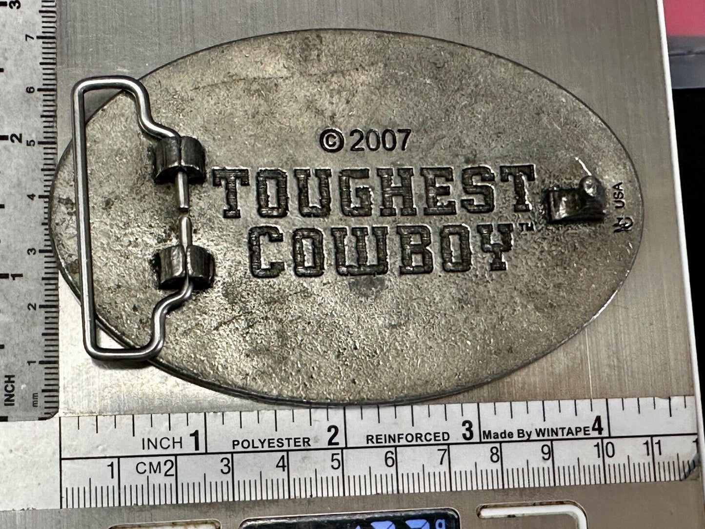Toughest Cowboy Radio TV Show Commemorative Silver Tone 2007 Belt Buckle