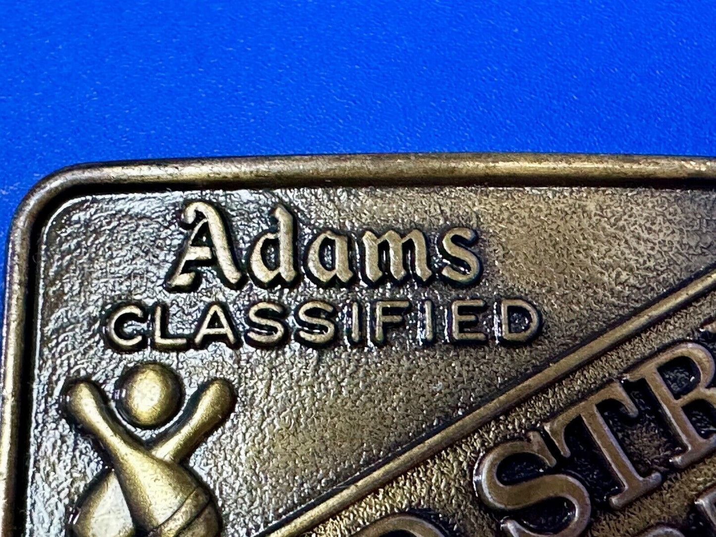 Adams Classified Bowling Gold Strike Award high Triple Zone Finals belt buckle