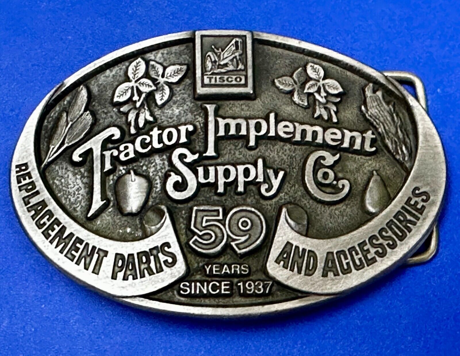59 Years TISCO Tractor Implement Supply company Belt Buckle by Speccast