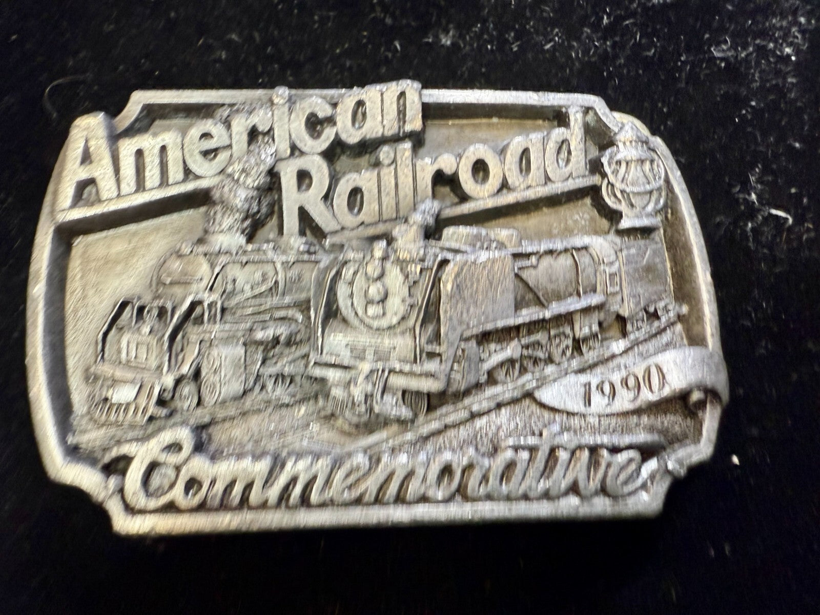 American Railroad Commemorative Locomotive Train 1990 Arroyo Grande Belt Buckle