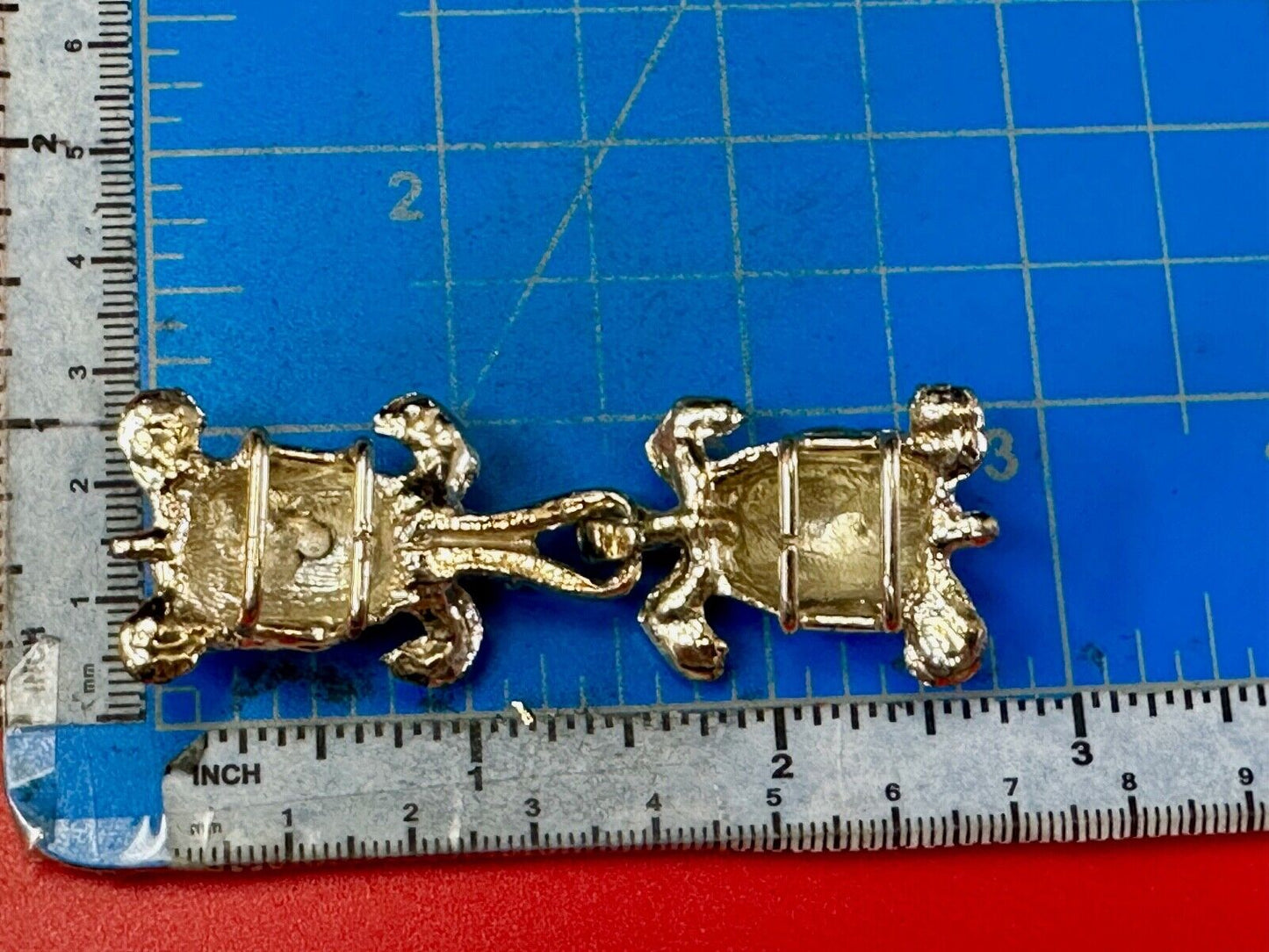 Two piece Turtles - gold tone interconnecting vintage Ocean Sea belt buckle