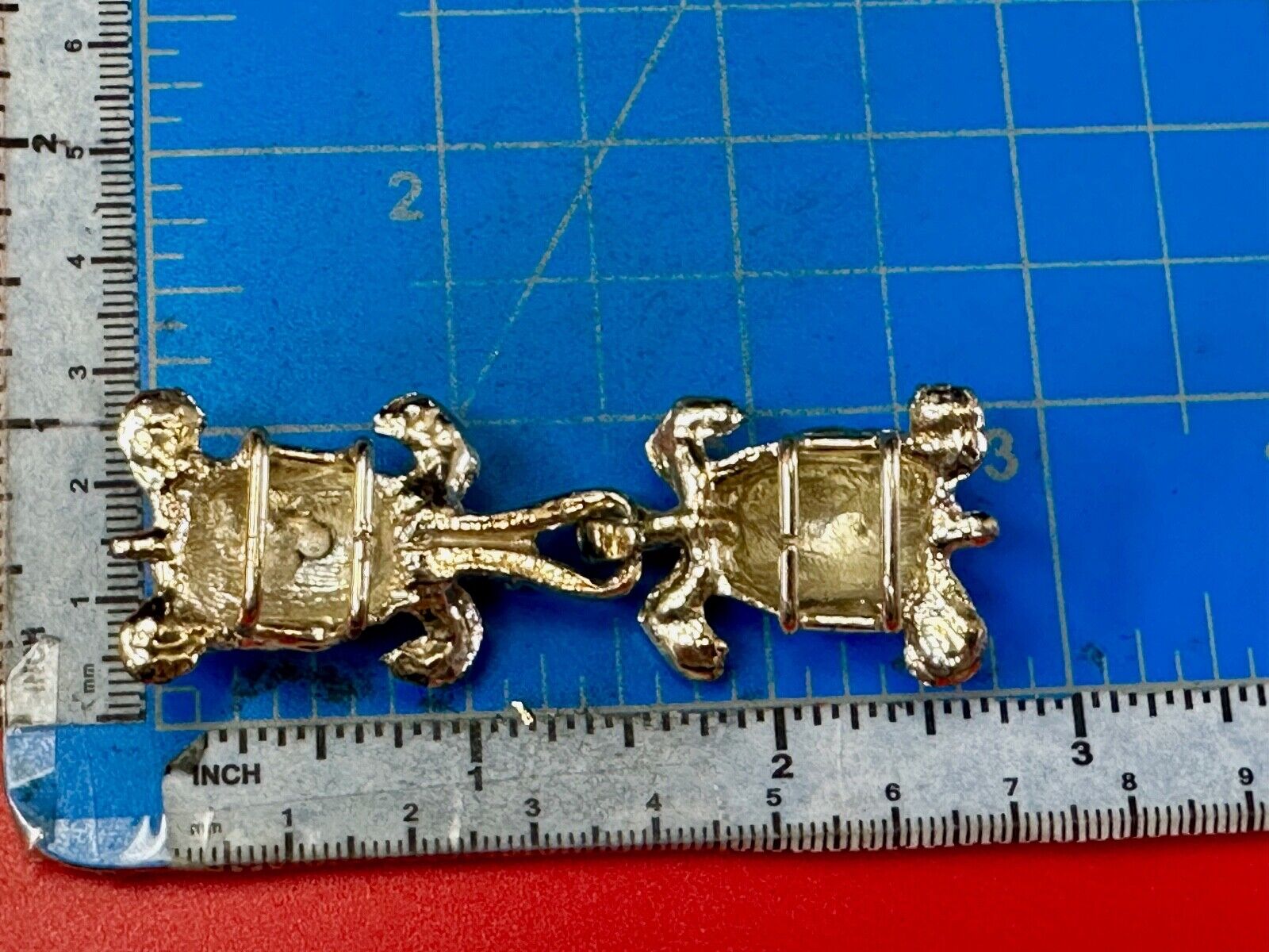 Two piece Turtles - gold tone interconnecting vintage Ocean Sea belt buckle