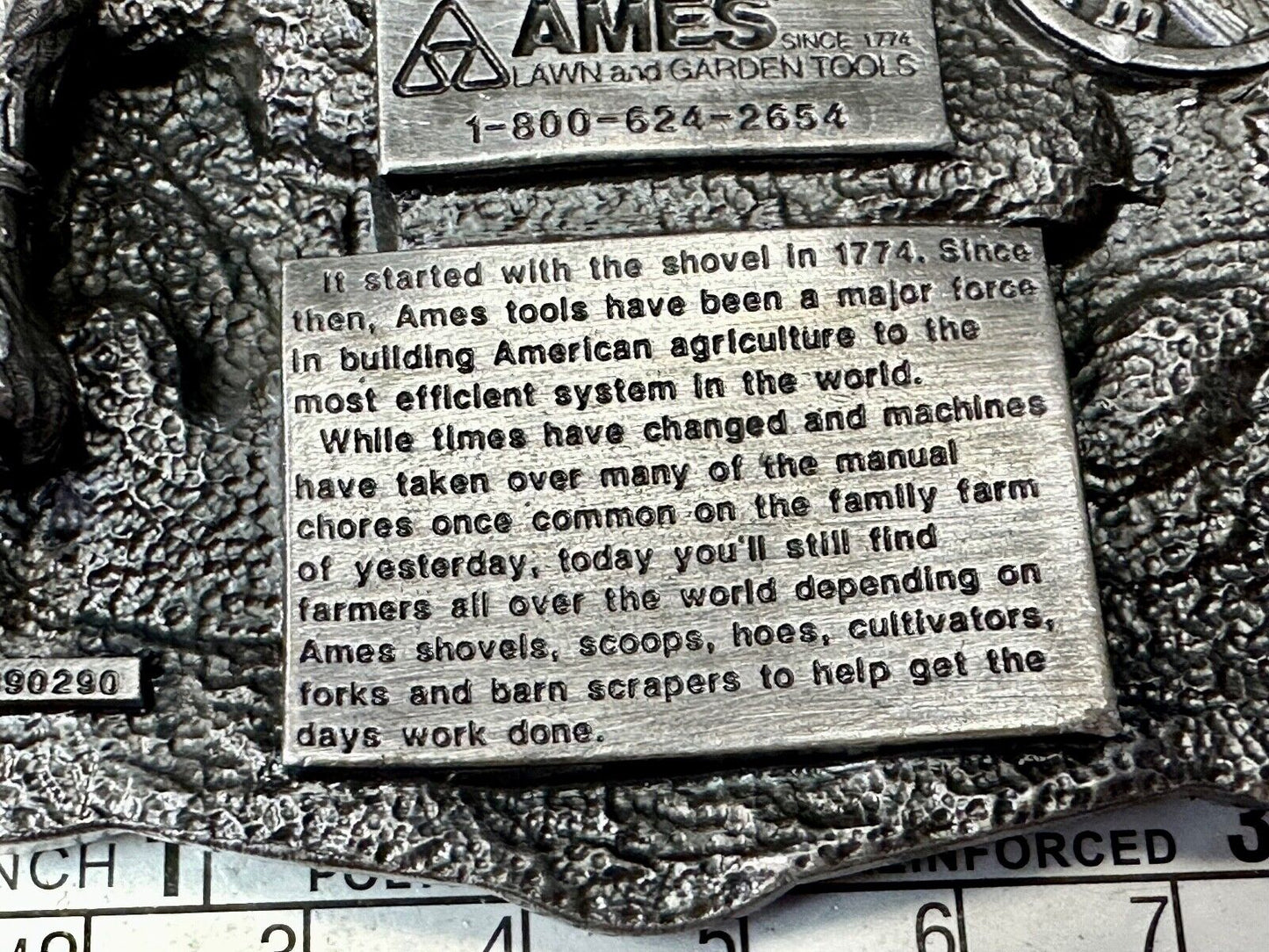 Ames Tools, helping America Grow 1989 Siskiyou Belt Buckle Lawn & garden supply