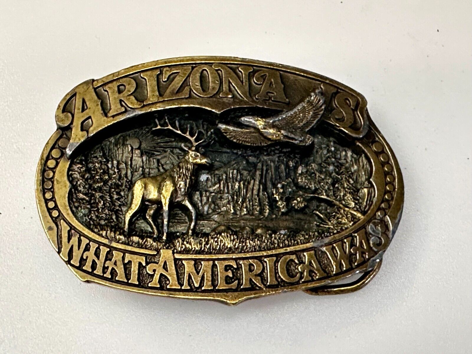 Arizona Is What America Was Wildlife Scenery 1989 The Great American Belt Buckle