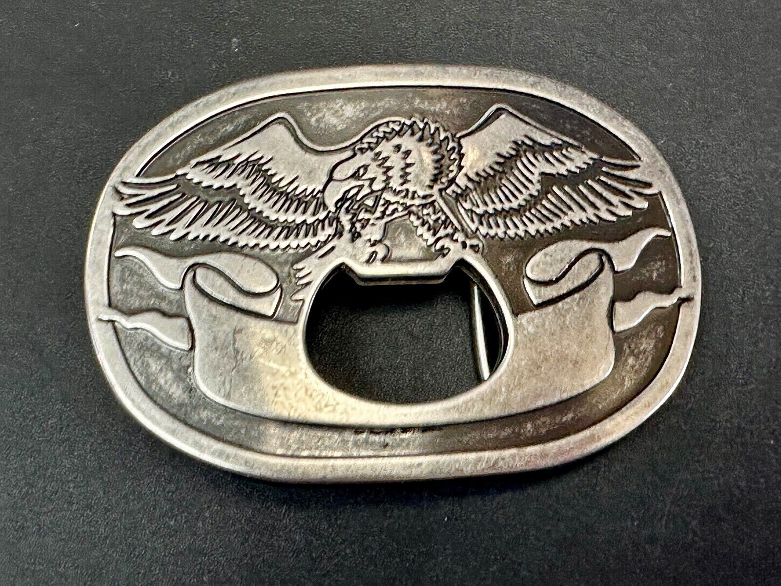 American Bald Eagle and Award Ribbon Belt Buckle and Bottle Oponer