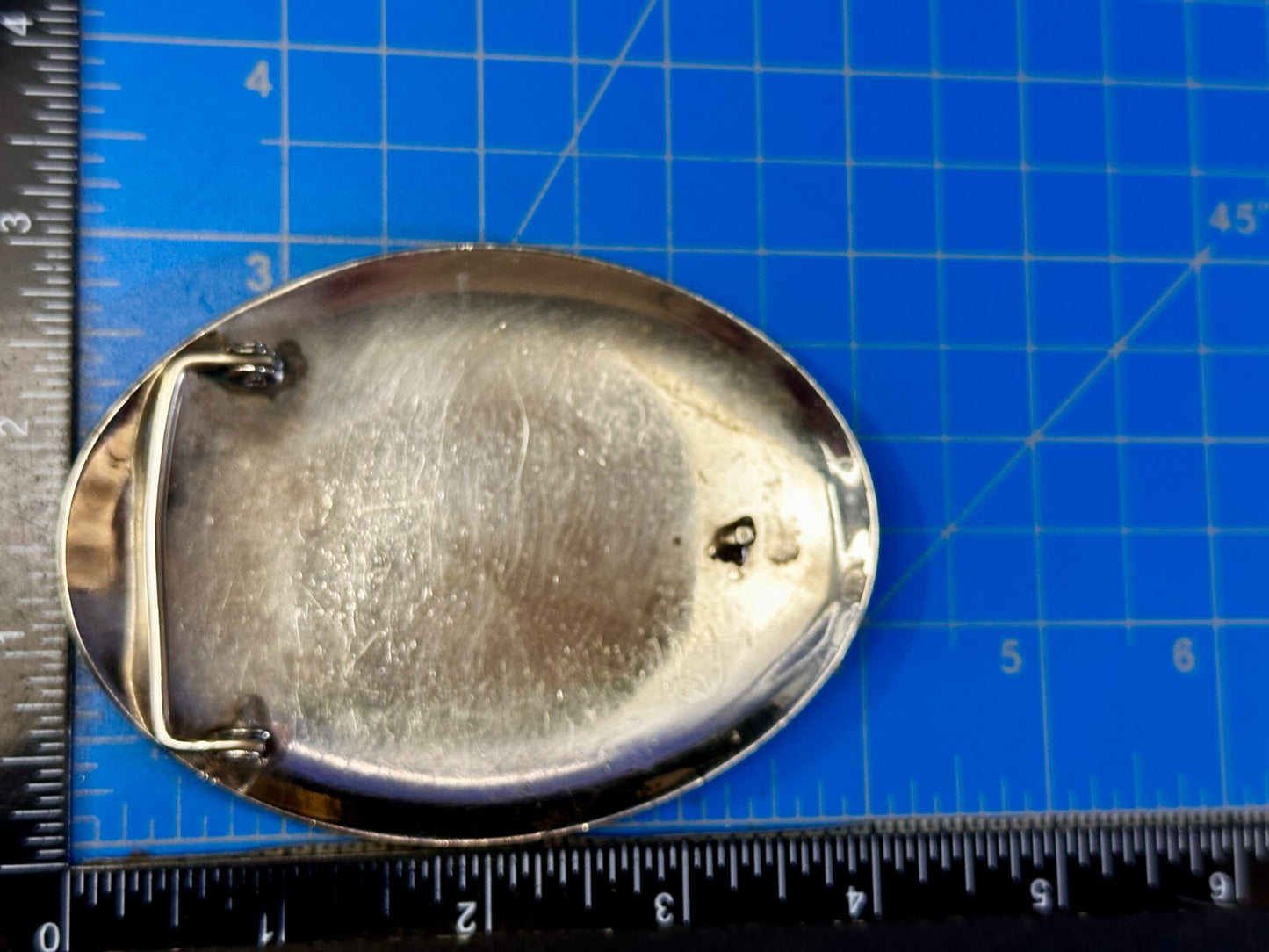 Art Ralls Abalone Shell Chip Inlaid Native American Indian Artisan Belt Buckle