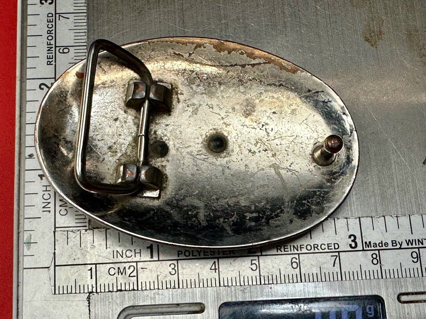 Vintage Cowboy Saddle Bronc 3" wide western oval belt buckle