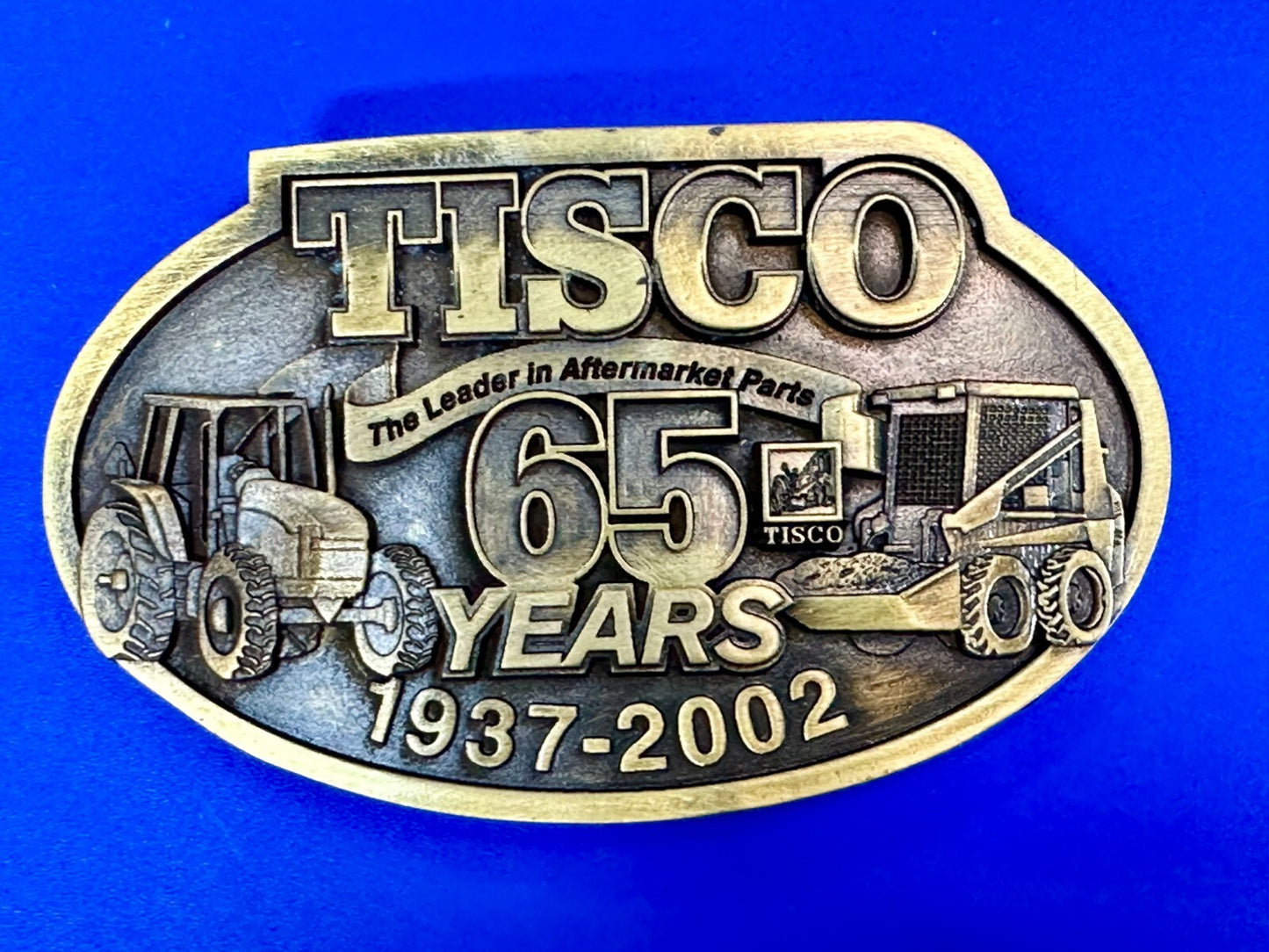 TISCO 65 Years 1937-2002 Series XIV The Leader in Aftermarket Parts Belt Buckle