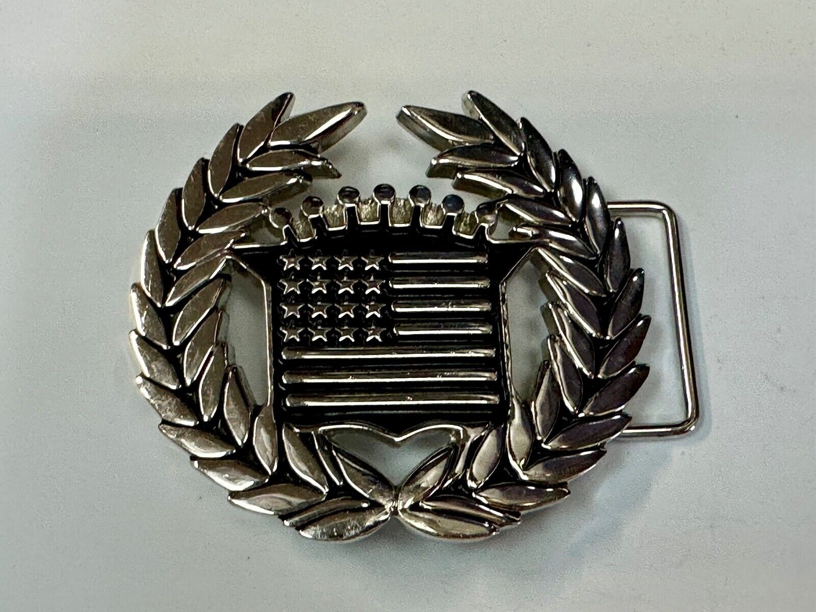Vintage Cadillac Olive Branch Emblem Belt Buckle - Famous Stars & Straps