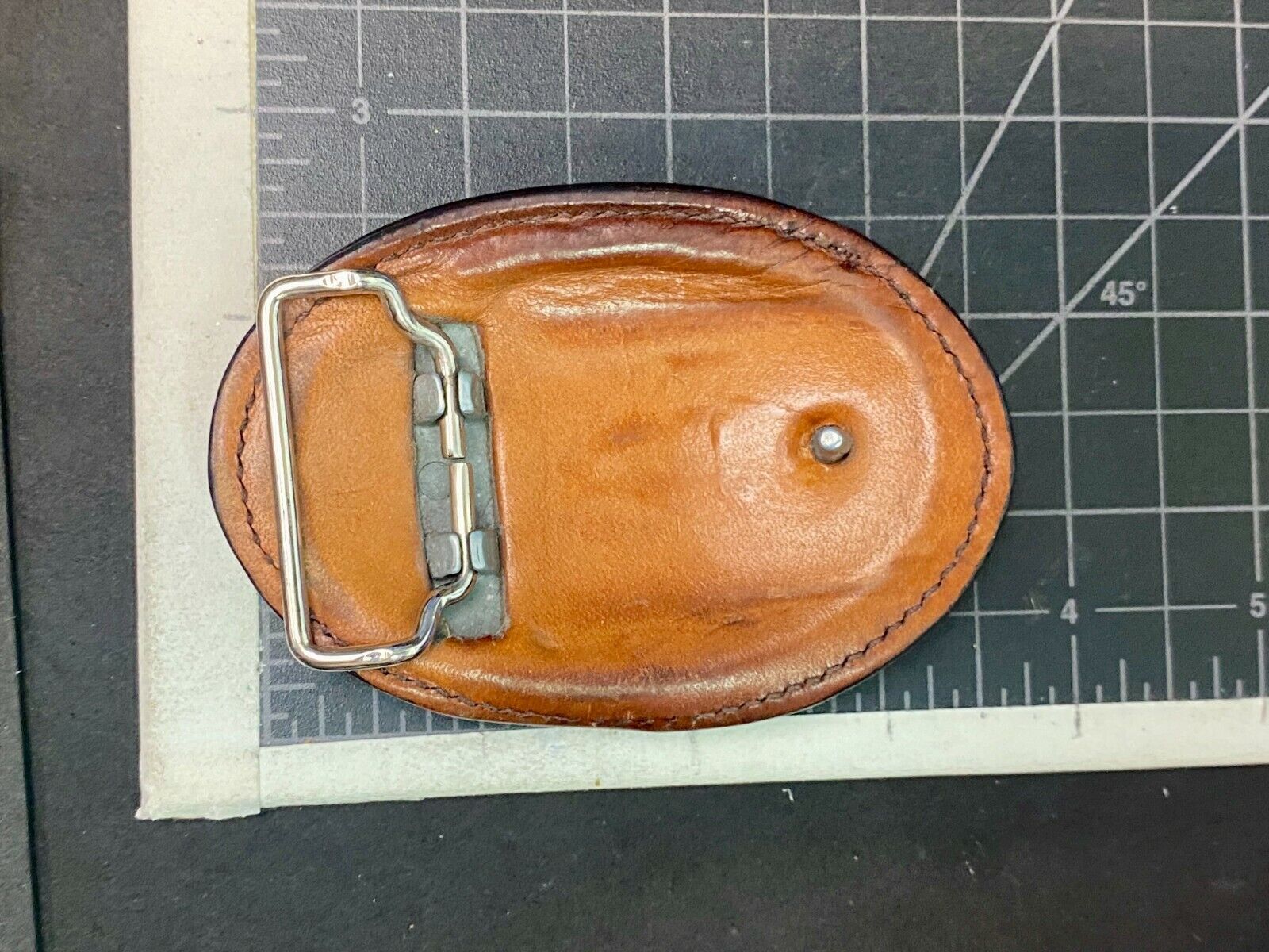 Vintage Leather Duck Belt Buckle - To Restore